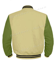 Load image into Gallery viewer, Original American Varsity Green Leather Sleeve Letterman College Baseball Women Wool Jackets #GRSL-BSTR-BZ