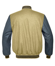 Load image into Gallery viewer, Superb Genuine Grey Leather Sleeve Letterman College Varsity Men Wool Jackets #GYSL-BSTR-GYB