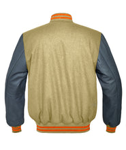 Load image into Gallery viewer, Superb Genuine Grey Leather Sleeve Letterman College Varsity Men Wool Jackets #GYSL-ORSTR-OB