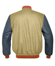 Load image into Gallery viewer, Superb Genuine Grey Leather Sleeve Letterman College Varsity Men Wool Jackets #GYSL-RSTR-RB