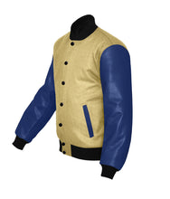 Load image into Gallery viewer, Original American Varsity Navy Leather Sleeve Letterman College Baseball Women Wool Jackets #NVSL-BSTR-BB_BBand