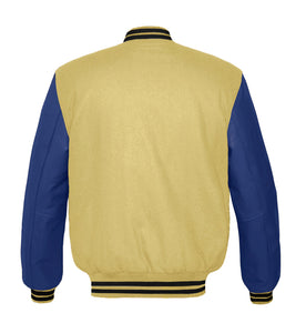 Original American Varsity Navy Leather Sleeve Letterman College Baseball Women Wool Jackets #NVSL-BSTR-BB