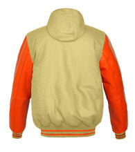 Load image into Gallery viewer, Superb Genuine Orange Leather Sleeve Letterman College Varsity Men Wool Jackets #ORSL-ORSTR-ORB-H