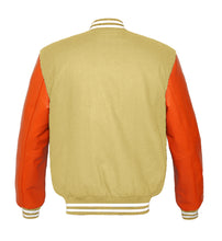 Load image into Gallery viewer, Superb Genuine Orange Leather Sleeve Letterman College Varsity Men Wool Jackets #ORSL-WSTR-OB