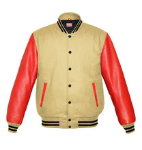 Load image into Gallery viewer, Original American Varsity Real Red Leather Letterman College Baseball Women Wool Jackets #RSL-BSTR-BB