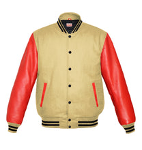 Load image into Gallery viewer, Original American Varsity Real Red Leather Letterman College Baseball Kid Wool Jackets #RSL-BSTR-BB