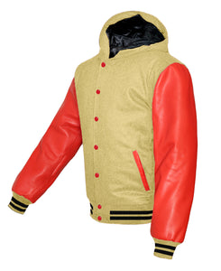 Superb Red Leather Sleeve Original American Varsity Letterman College Baseball Women Wool Jackets #RSL-BSTR-RB-H