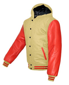 Superb Red Leather Sleeve Original American Varsity Letterman College Baseball Women Wool Jackets #RSL-RSTR-BB-H