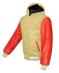 Superb Red Leather Sleeve Original American Varsity Letterman College Baseball Women Wool Jackets #RSL-WSTR-WB-H