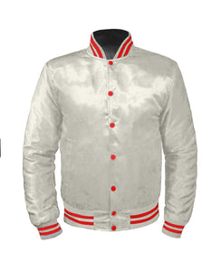 Original American Varsity Letterman College Baseball Bomber Satin Men Jackets #RSTR-RB