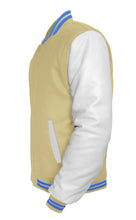 Load image into Gallery viewer, Original American Varsity White Leather Sleeve Letterman College Baseball Men Wool Jackets #WSL-BLSTR-BZ