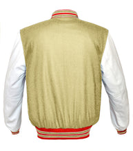 Load image into Gallery viewer, Superb Genuine White Leather Sleeve Letterman College Varsity Men Wool Jackets #WSL-RWSTR-BB