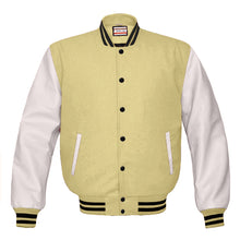 Load image into Gallery viewer, Superb Genuine White Leather Sleeve Letterman College Varsity Kid Wool Jackets #WSL-BSTR-BB