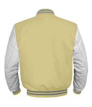 Load image into Gallery viewer, Original American Varsity White Leather Sleeve Letterman College Baseball Men Wool Jackets #WSL-GYSTR-BZ