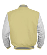 Load image into Gallery viewer, Original American Varsity White Leather Sleeve Letterman College Baseball Women Wool Jackets #WSL-GYSTR-BZ