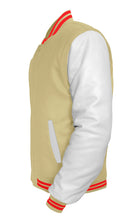 Load image into Gallery viewer, Original American Varsity White Leather Sleeve Letterman College Baseball Men Wool Jackets #WSL-RSTR-BZ