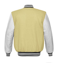 Load image into Gallery viewer, Superb Genuine White Leather Sleeve Letterman College Varsity Men Wool Jackets #WSL-WSTR-BBAND