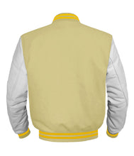 Load image into Gallery viewer, Original American Varsity White Leather Sleeve Letterman College Baseball Women Wool Jackets #WSL-YSTR-BZ