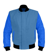 Load image into Gallery viewer, Original American Varsity Blue Leather Sleeve Letterman College Baseball Women Wool Jackets #BLSL-BBand-BZ