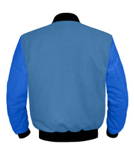 Load image into Gallery viewer, Original American Varsity Blue Leather Sleeve Letterman College Baseball Men Wool Jackets #BLSL-BBand-BZ