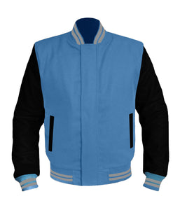Original American Varsity Black Leather Sleeve Letterman College Baseball Men Wool Jackets #BSL-GYSTR-BZ