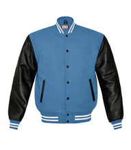 Load image into Gallery viewer, Superb Genuine Black Leather Sleeve Letterman College Varsity Kid Wool Jackets #BSL-WSTR-BB