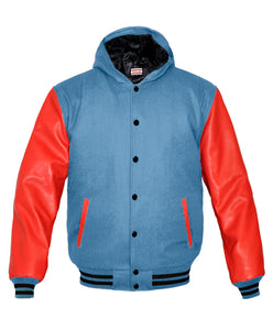 Superb Red Leather Sleeve Original American Varsity Letterman College Baseball Kid Wool Jackets #RSL-BSTR-BB-H