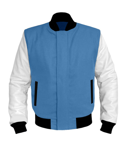 Original American Varsity White Leather Sleeve Letterman College Baseball Men Wool Jackets #WSL-BBand-BZ