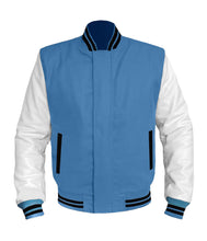 Load image into Gallery viewer, Original American Varsity White Leather Sleeve Letterman College Baseball Men Wool Jackets #WSL-BSTR-BZ