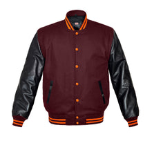 Load image into Gallery viewer, Original American Varsity Real Leather Letterman College Baseball Women Wool Jackets #BSL-ORSTR-OB