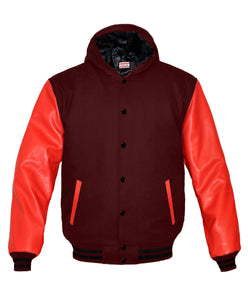 Superb Red Leather Sleeve Original American Varsity Letterman College Baseball Men Wool Jackets #RSL-BSTR-BB-H
