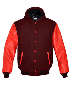 Superb Red Leather Sleeve Original American Varsity Letterman College Baseball Kid Wool Jackets #RSL-BSTR-RB-H