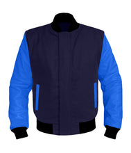 Load image into Gallery viewer, Original American Varsity Blue Leather Sleeve Letterman College Baseball Men Wool Jackets #BLSL-BBand-BZ