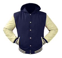 Load image into Gallery viewer, Superb Genuine Cream Leather Sleeve Letterman College Varsity Women Wool Jackets #CRSL-CRSTR-CRB-H