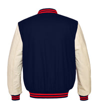 Load image into Gallery viewer, Superb Genuine Cream Leather Sleeve Letterman College Varsity Kid Wool Jackets #CRSL-RSTR-BB