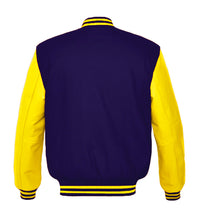 Load image into Gallery viewer, Superb Genuine Yellow Leather Sleeve Letterman College Varsity Men Wool Jackets #YSL-YSTR-BB