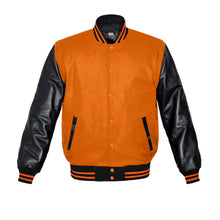 Load image into Gallery viewer, Original American Varsity Real Leather Letterman College Baseball Women Wool Jackets #BSL-ORSTR-OB-Bband