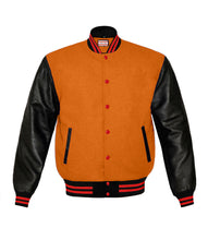 Load image into Gallery viewer, Original American Varsity Real Leather Letterman College Baseball Kid Wool Jackets #BSL-RSTR-RB-BBAND