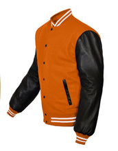 Load image into Gallery viewer, Superb Genuine Black Leather Sleeve Letterman College Varsity Kid Wool Jackets #BSL-WSTR-BB