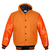 Load image into Gallery viewer, Superb Orange Leather Sleeve Original American Varsity Letterman College Baseball Kid Wool Jackets #ORSL-ORSTR-BB-H-BBand