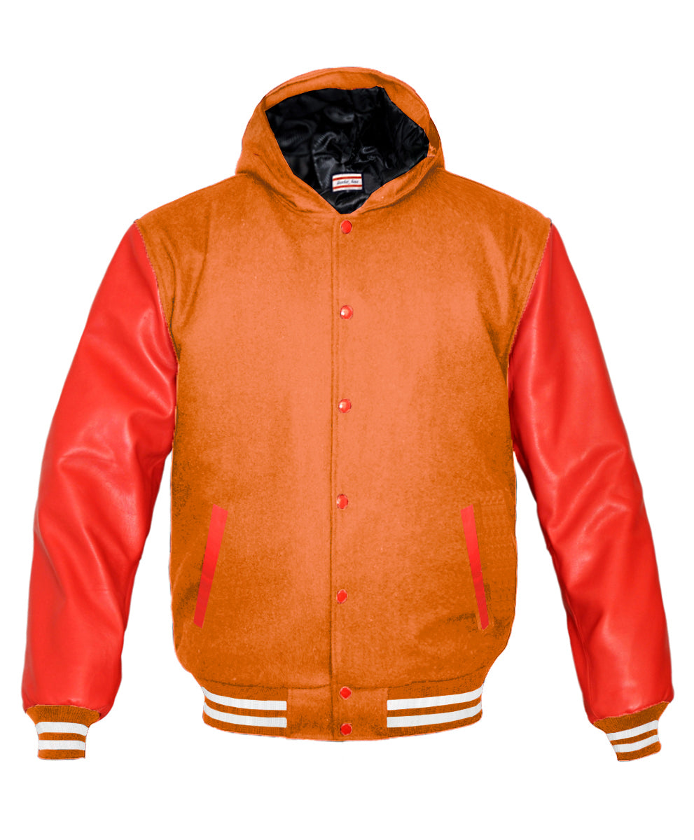 Leather-Haus Kid Red Leather Sleeve Varsity – ps8-store