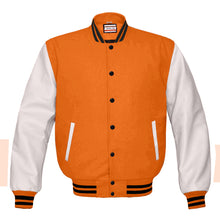 Load image into Gallery viewer, Superb Genuine White Leather Sleeve Letterman College Varsity Kid Wool Jackets #WSL-BSTR-BB