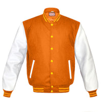 Load image into Gallery viewer, Superb Genuine White Leather Sleeve Letterman College Varsity Kid Wool Jackets #WSL-YSTR-YB