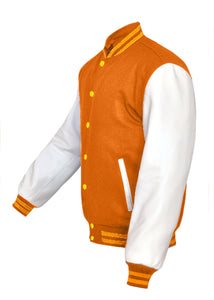 Superb Genuine White Leather Sleeve Letterman College Varsity Kid Wool Jackets #WSL-YSTR-YB