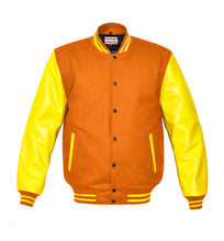 Load image into Gallery viewer, Superb Genuine Yellow Leather Sleeve Letterman College Varsity Men Wool Jackets #YSL-YSTR-BB