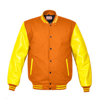 Load image into Gallery viewer, Superb Genuine Yellow Leather Sleeve Letterman College Varsity Women Wool Jackets #YSL-YSTR-BB