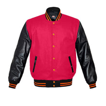 Load image into Gallery viewer, Original American Varsity Real Leather Letterman College Baseball Kid Wool Jackets #BSL-ORSTR-OB-Bband