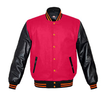 Load image into Gallery viewer, Original American Varsity Real Leather Letterman College Baseball Men Wool Jackets #BSL-ORSTR-OB-Bband