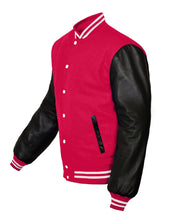 Load image into Gallery viewer, Superb Genuine Black Leather Sleeve Letterman College Varsity Kid Wool Jackets #BSL-WSTR-WB