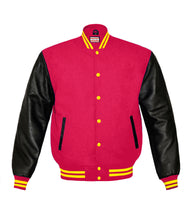 Load image into Gallery viewer, Original American Varsity Real Leather Letterman College Baseball Women Wool Jackets #BSL-YSTR-YB